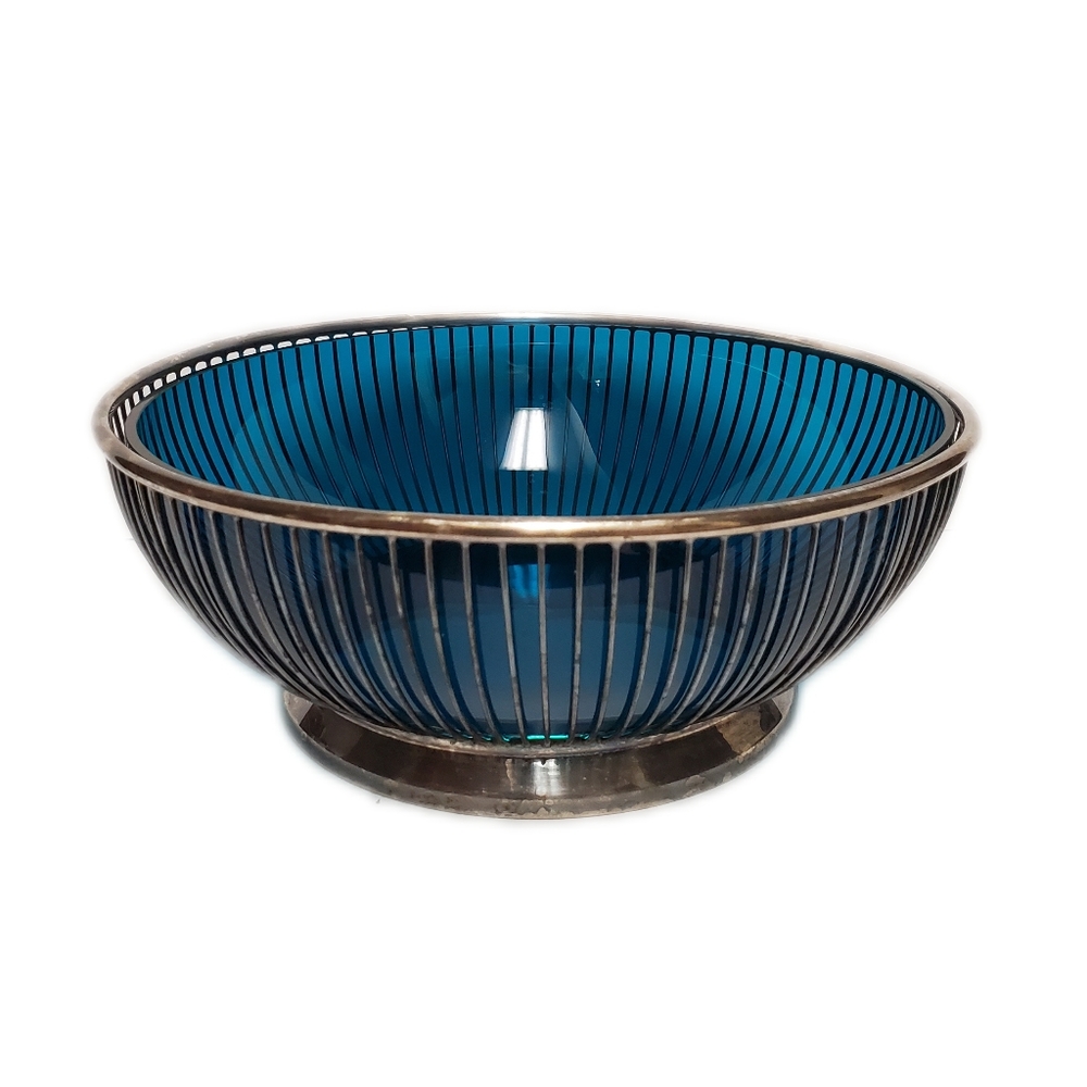 Gorham Wire Bowl w/Glass Bowl Insert